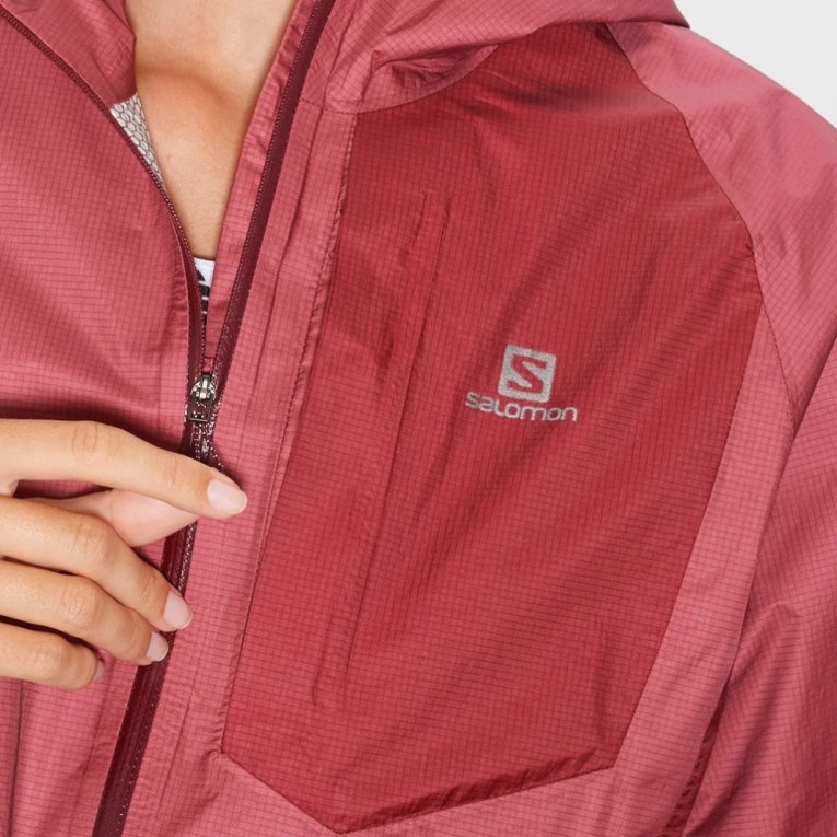 Chaquetas Shell Salomon Bonatti Impermeables Mujer Rojos | MX QTXO098